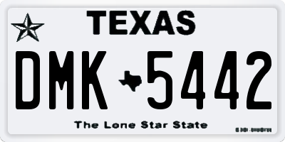 TX license plate DMK5442