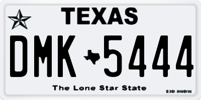 TX license plate DMK5444