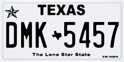 TX license plate DMK5457