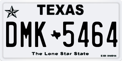 TX license plate DMK5464
