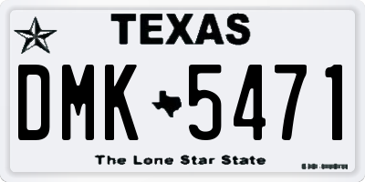TX license plate DMK5471