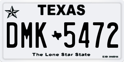 TX license plate DMK5472
