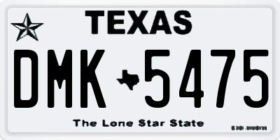TX license plate DMK5475