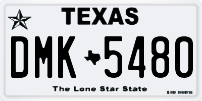 TX license plate DMK5480