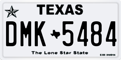 TX license plate DMK5484