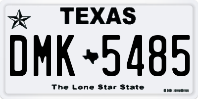 TX license plate DMK5485