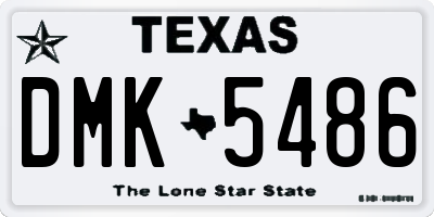 TX license plate DMK5486