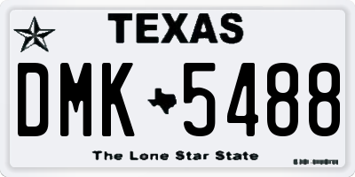 TX license plate DMK5488