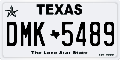 TX license plate DMK5489
