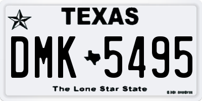 TX license plate DMK5495