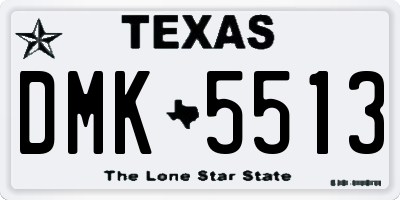 TX license plate DMK5513