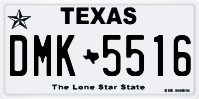 TX license plate DMK5516