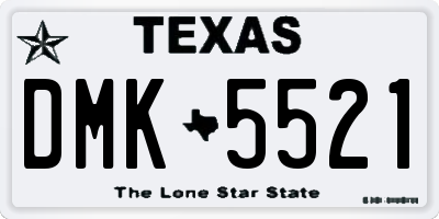 TX license plate DMK5521