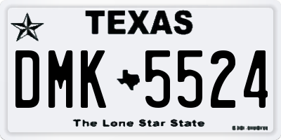 TX license plate DMK5524