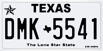 TX license plate DMK5541