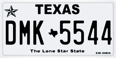 TX license plate DMK5544