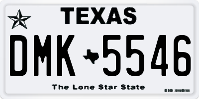 TX license plate DMK5546