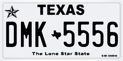 TX license plate DMK5556