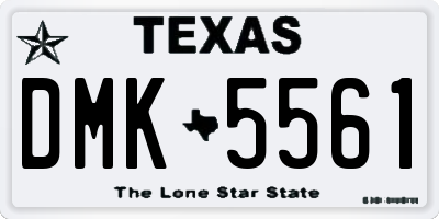 TX license plate DMK5561