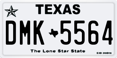 TX license plate DMK5564