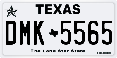 TX license plate DMK5565