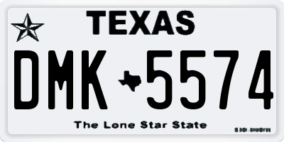 TX license plate DMK5574