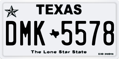 TX license plate DMK5578