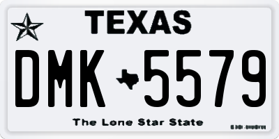 TX license plate DMK5579