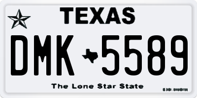 TX license plate DMK5589
