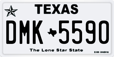 TX license plate DMK5590