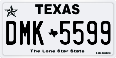 TX license plate DMK5599