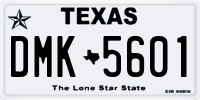 TX license plate DMK5601