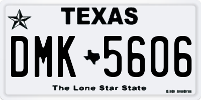 TX license plate DMK5606