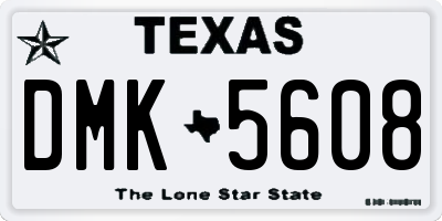 TX license plate DMK5608
