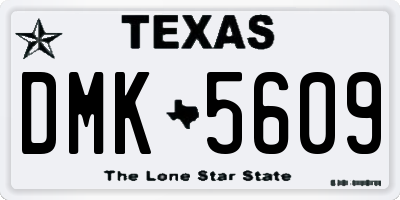 TX license plate DMK5609