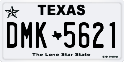 TX license plate DMK5621
