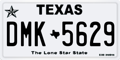 TX license plate DMK5629