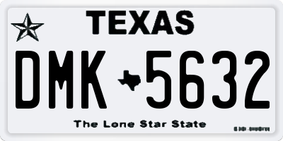 TX license plate DMK5632