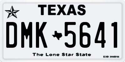 TX license plate DMK5641