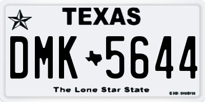TX license plate DMK5644