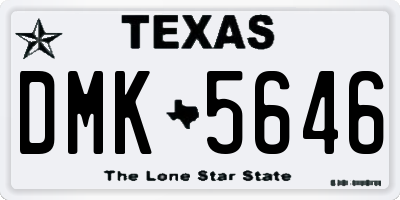 TX license plate DMK5646