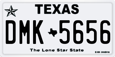 TX license plate DMK5656