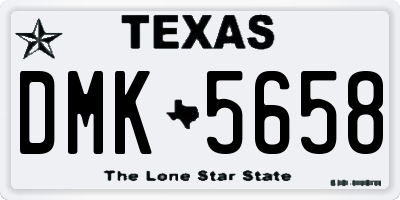 TX license plate DMK5658