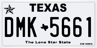 TX license plate DMK5661