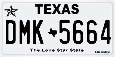 TX license plate DMK5664