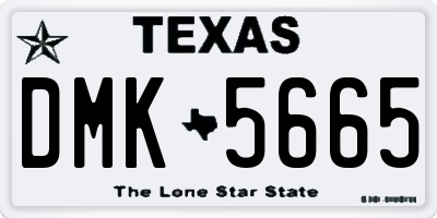 TX license plate DMK5665