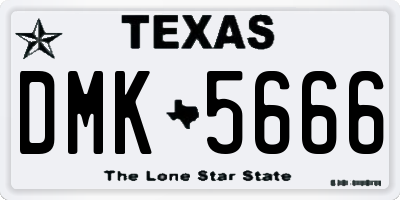 TX license plate DMK5666