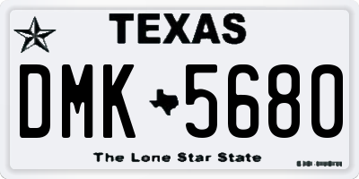 TX license plate DMK5680