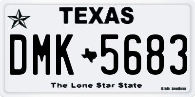 TX license plate DMK5683