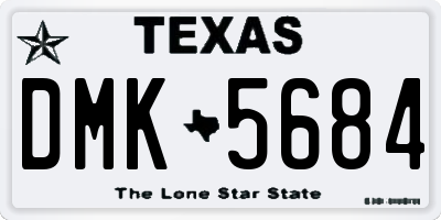 TX license plate DMK5684